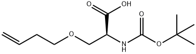 (S)-3-(丁-3-烯-1-氧基)-2-((叔丁氧基羰基)氨基)丙酸 结构式