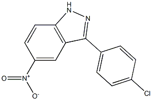 3-(4-氯苯基)-5-硝基-1氢-吲唑 结构式