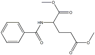 2-苯甲酰氨基戊烷二羧酸二甲酯 结构式