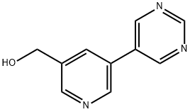 (5-(嘧啶-5-基)吡啶-3-基)甲醇 结构式