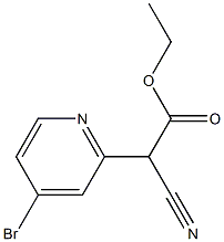 2-(4-溴吡啶-2-基)-2-氰基乙酸乙酯 结构式