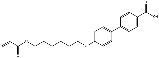 4'-(6-(丙烯酰氧基)己氧基)联苯基-4-羧酸 结构式