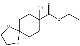 8-羟基-1,4-二氧杂螺[4.5]癸烷-8-羧酸乙酯 结构式