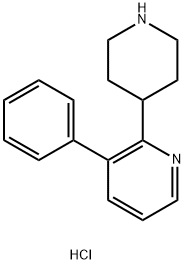 3-苯基-2-(哌啶-4-基)吡啶盐酸盐 结构式