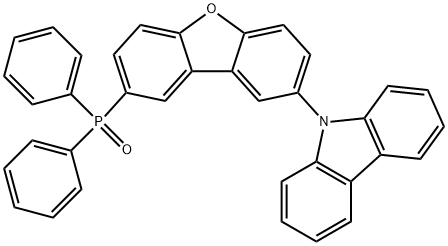 9-[8-(二苯基氧膦基)-2-二苯并呋喃基]-9H-咔唑 结构式
