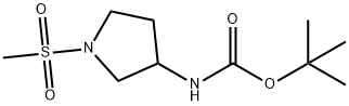 3-(BOC-氨基)-1-甲磺酰基吡咯烷 结构式