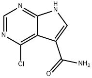 4-氯-7H-吡咯并[2,3-D]嘧啶-5-甲酰胺 结构式