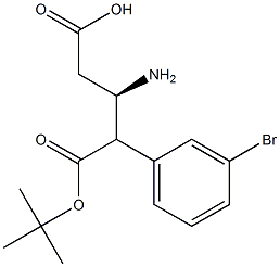 BOC-(R)-3-氨基-4-(3-溴苯基)丁酸 结构式