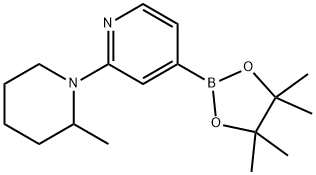 2-(2-Methylpiperidin-1-yl)-4-(4,4,5,5-tetraMethyl-1,3,2-dioxaborolan-2-yl)pyridine 结构式