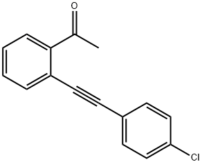 1-( 2 - (( 4-氯苯基)乙炔基)苯基)乙酮 结构式