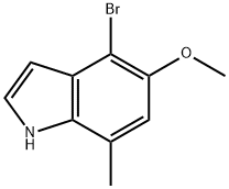4-溴-5-甲氧基-7-甲基-1H-吲哚 结构式