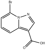 7-溴吡唑并[1,5-A]吡啶-3-羧酸 结构式