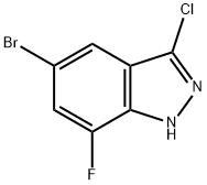 5-溴-3-氯-7-氟-1H-吲唑 结构式