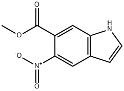 5-硝基-1H-吲哚-6-羧酸甲酯 结构式