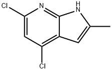 4,6-二氯-2-甲基-1H-吡咯并[2,3-B]吡啶 结构式