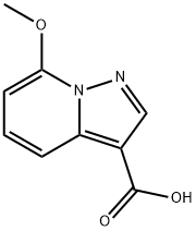 7-甲氧基吡唑并[1,5-A]吡啶-3-羧酸 结构式