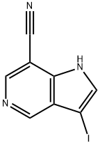 7-Cyano-3-iodo-5-azaindole 结构式