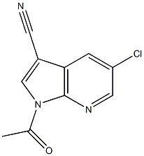 1-乙酰-5-氯-1H-吡咯并[2,3-B]吡啶-3-甲腈 结构式