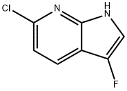 6-氯-3-氟-1H-吡咯并[2,3-B]吡啶 结构式