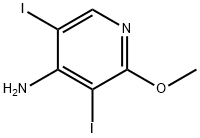3,5-二碘-2-甲氧基吡啶-4-胺 结构式