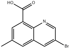 3-溴-6-甲基-8-喹啉甲酸 结构式