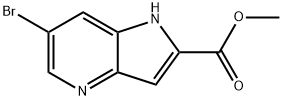 甲基 6-溴-1H-吡咯并[3,2-B]吡啶-2-甲酸基酯 结构式