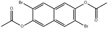 3,7-二溴萘-2,6-二基二乙酸酯 结构式