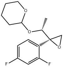 2-[(1R)-1-[(2R)-2-(2,4-二氟苯基)环氧乙烷基]乙氧基]四氢-2H-吡喃 结构式