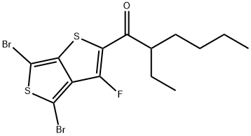 4,6-二溴-3-氟-2-(1-(2-乙基己酮))-噻吩并[3,4-B]噻吩 结构式