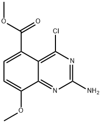 2-氨基-4-氯-8-甲氧基喹唑啉-5-羧酸甲酯 结构式