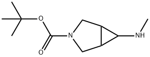 6-(甲氨基)-3-氮杂双环[3.1.0]己烷-3-羧酸叔丁酯 结构式