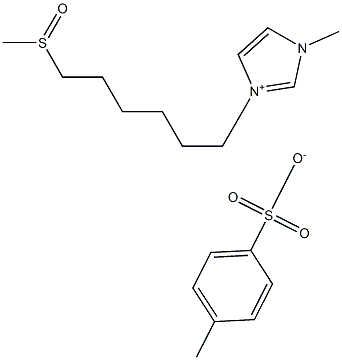 1-甲基-3-[6-(甲基亚磺酰基)己基]咪唑对甲苯磺酰盐 结构式