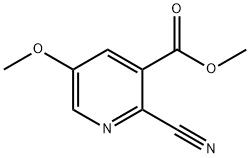 2-氰基-5-甲氧基-3-吡啶羧酸甲酯 结构式