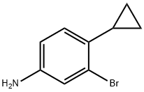 3-溴-4-环丙基苯胺 结构式