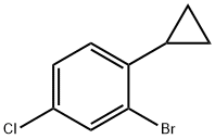 2-溴-4-氯-1-环丙基苯 结构式