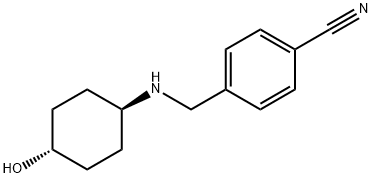 (1R,4R)-4-[(4-羟基-环己氨基)-甲基]-苯甲腈 结构式