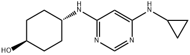 (1R,4R)-4-(6-环丙基氨基-嘧啶-4-基氨基)-环己醇 结构式