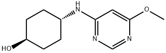 (1R,4R)-4-(6-甲氧基-嘧啶-4-基氨基)-环己醇 结构式