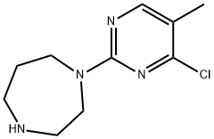 1-(2-氯-5-甲基-嘧啶-4-基)-[1,4]二氮杂环庚烷 结构式