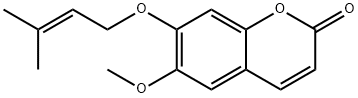 6-甲氧基-7-异戊烯氧基香豆素 结构式