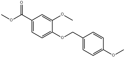 3-甲氧基-4-((4-甲氧基苄基)氧基)苯甲酸甲酯 结构式