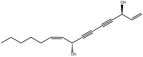 (3S,8R,9Z)-1,9-十五碳二烯-4,6-二炔-3,8-二醇 结构式