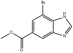 Methyl 7-broMo-1H-benzodiazole-5-carboxylate 结构式