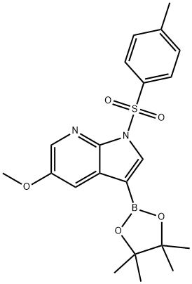 5-Methoxy-1-tosyl-7-azaindole-3-boronic acid pinacol ester 结构式