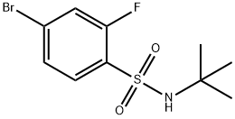4-溴-N-(叔-丁基)-2-氟苯磺酰胺 结构式