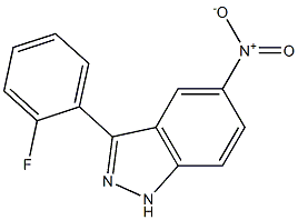 3-(2-fluorophenyl)-5-nitro-1H-indazole 结构式