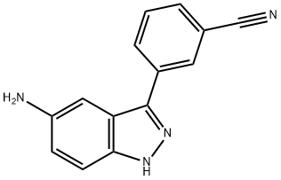 3-(5-氨基-1H-吲唑-3-基)苯甲腈 结构式