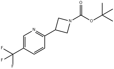 3-(5-(三氟甲基)吡啶-2-基)氮杂环丁烷-1-羧酸叔丁酯 结构式