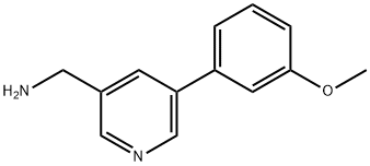 (5-(3-甲氧苯基)吡啶-3-基)甲胺 结构式