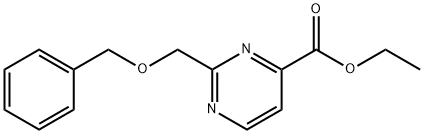 2-((苄氧基)甲基)嘧啶-4-甲酸乙酯 结构式